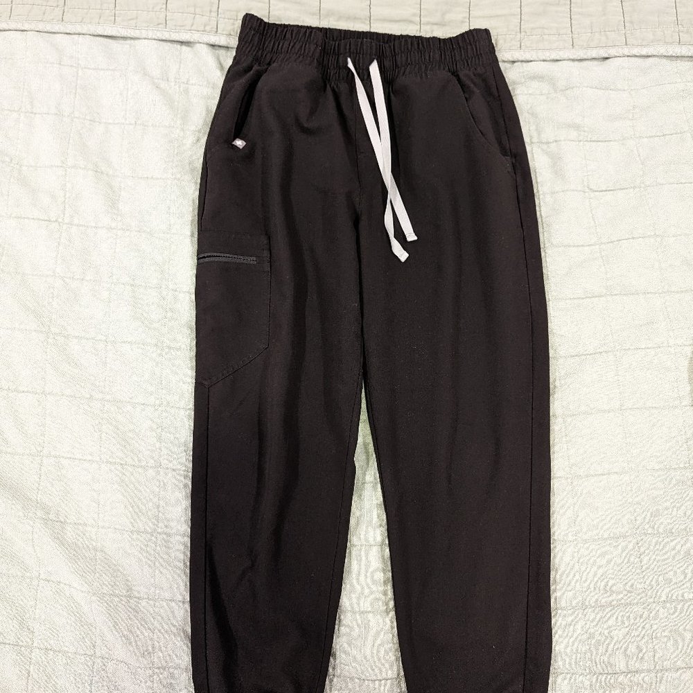 Figs Zamora High Waisted Jogger Small Petite Black